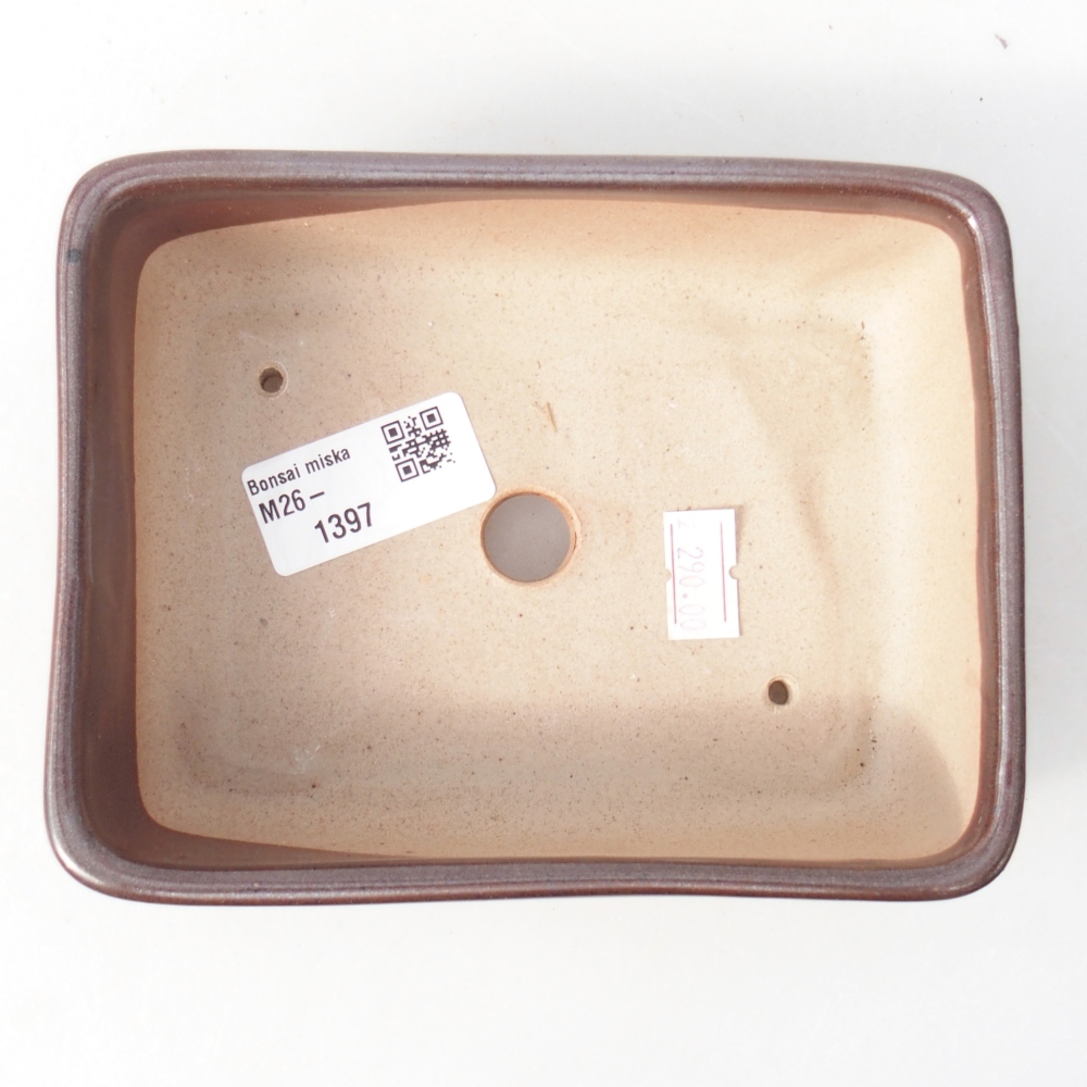 Bonsaischale aus Keramik 14,5 x 11 x 5,5 cm, braun