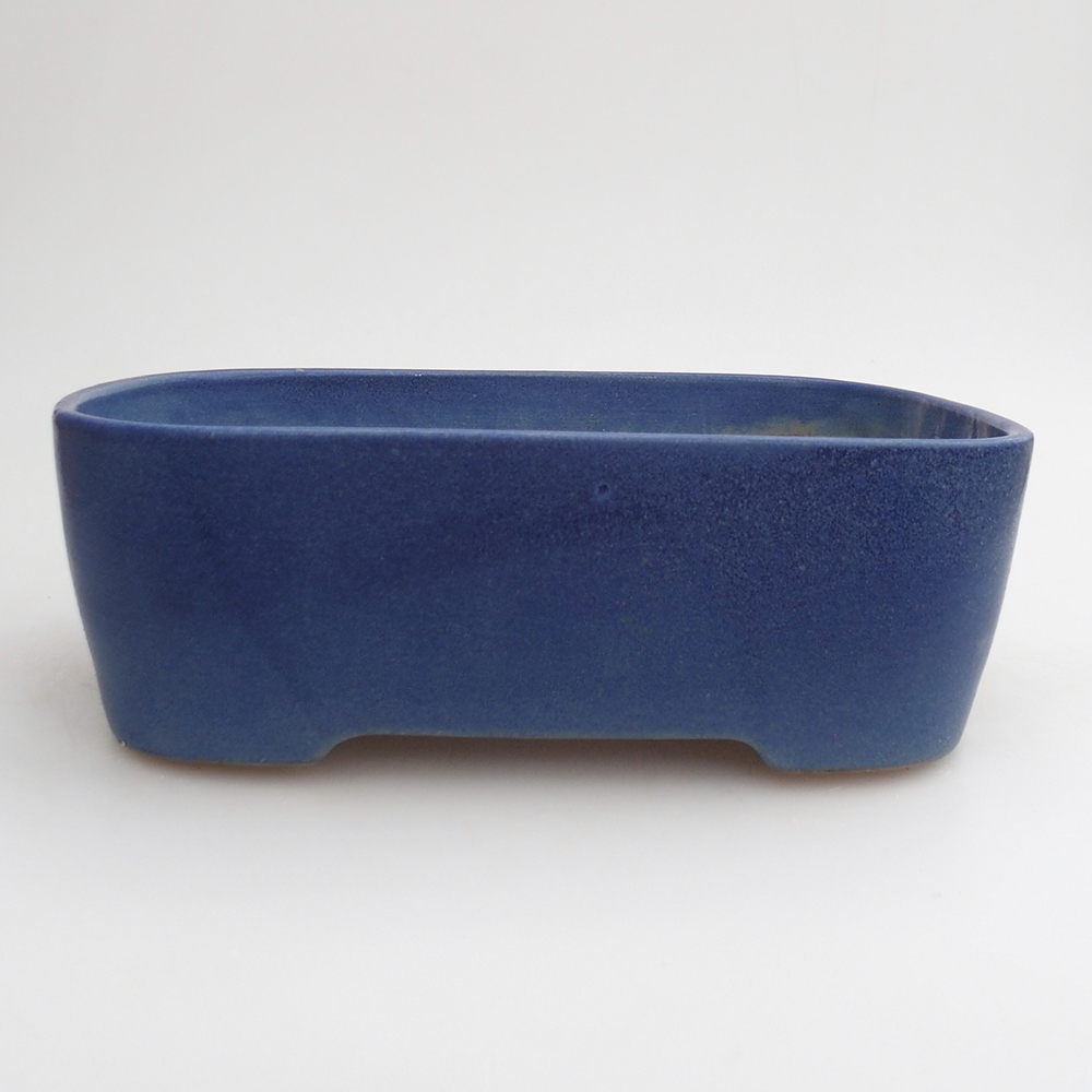 Bonsaischale aus Keramik 23,5 x 18 x 7,5 cm, Farbe blau
