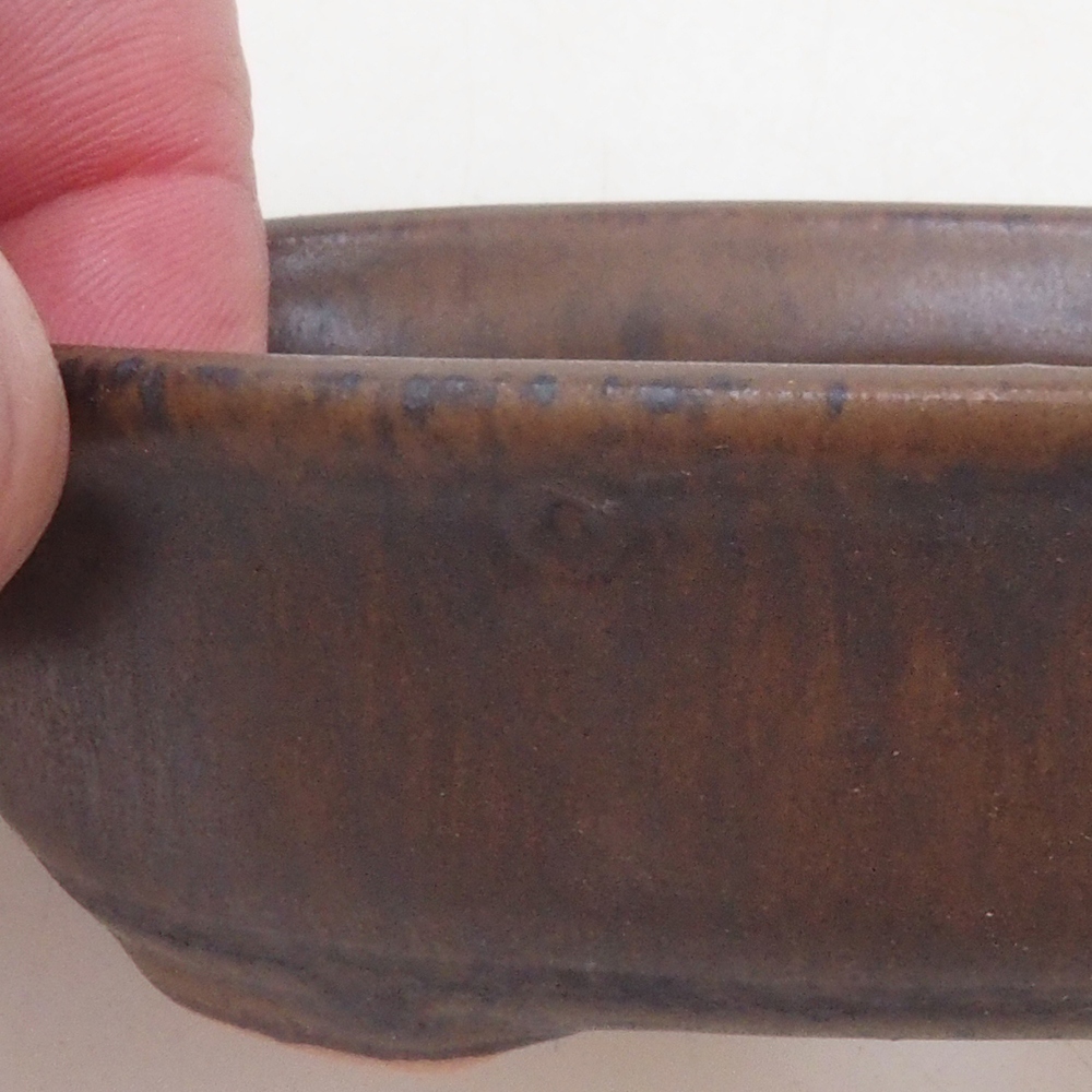 Bonsaischale H04 - 10,5 x 7,5 x 3 cm - braun