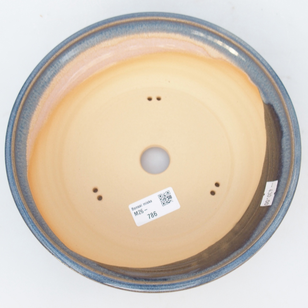 Bonsaischale aus Keramik 22 x 22 x 6 cm, Farbe blau