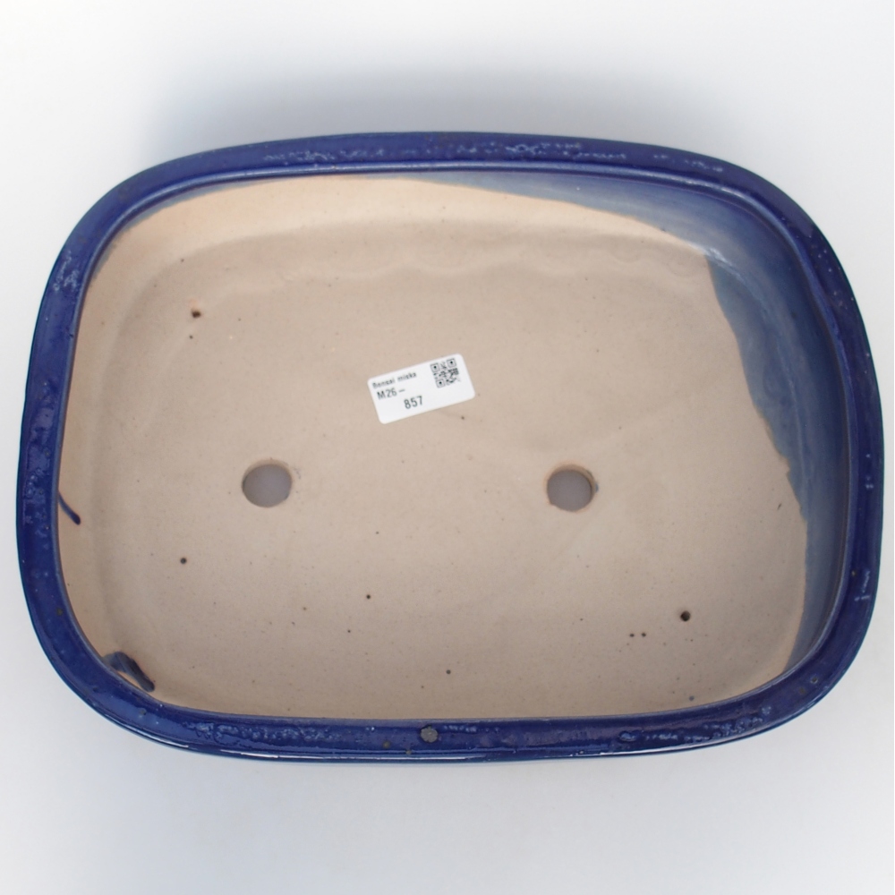 Bonsaischale aus Keramik 31,5 x 24 x 6 cm, Farbe blau