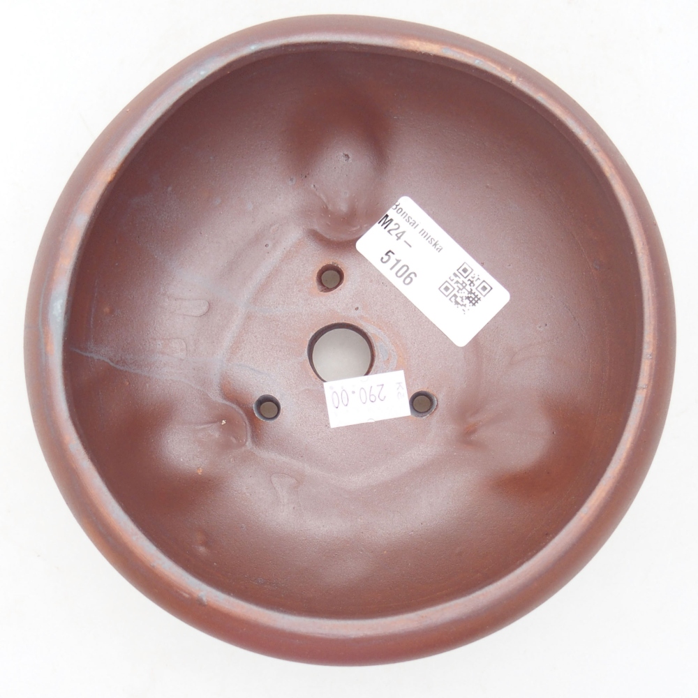 Bonsaischale aus Keramik 14 x 14 x 6,5 cm, metallfarben