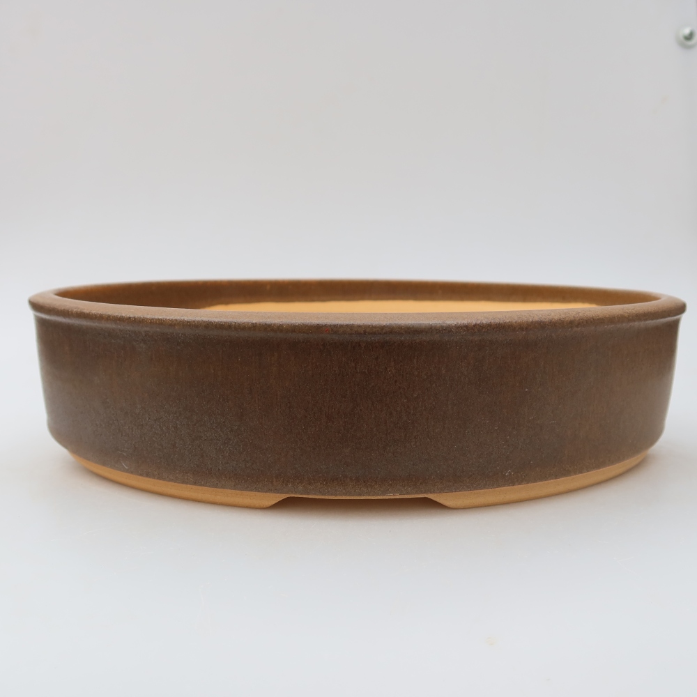 Keramik-Bonsai-Schale, 29 x 29 x 6,5 cm, Farbe: Braun