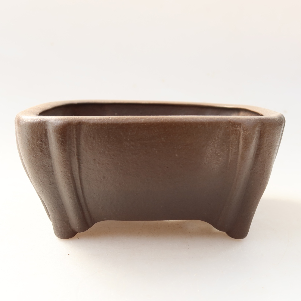 Bonsaischale aus Keramik 10 x 10 x 5 cm, braun