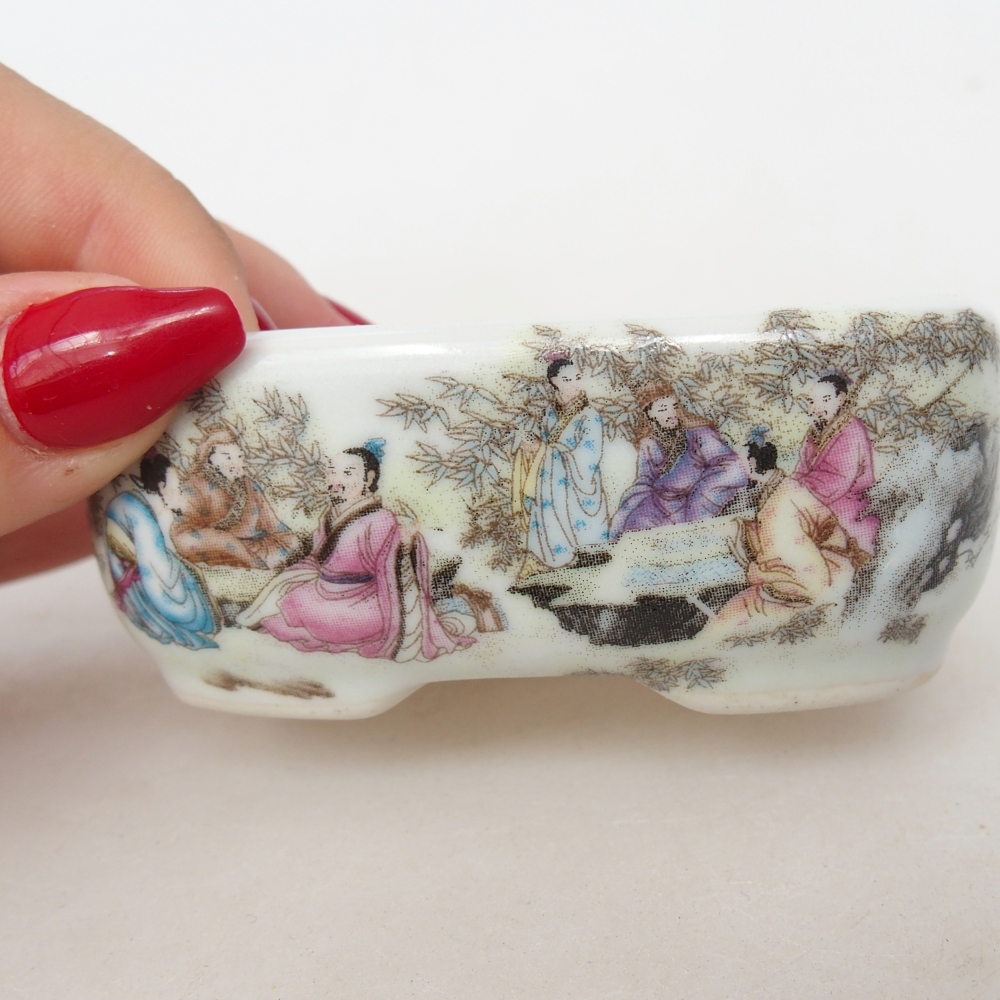 Mini-Bonsaischale 8 x 6 x 3 cm, weiß