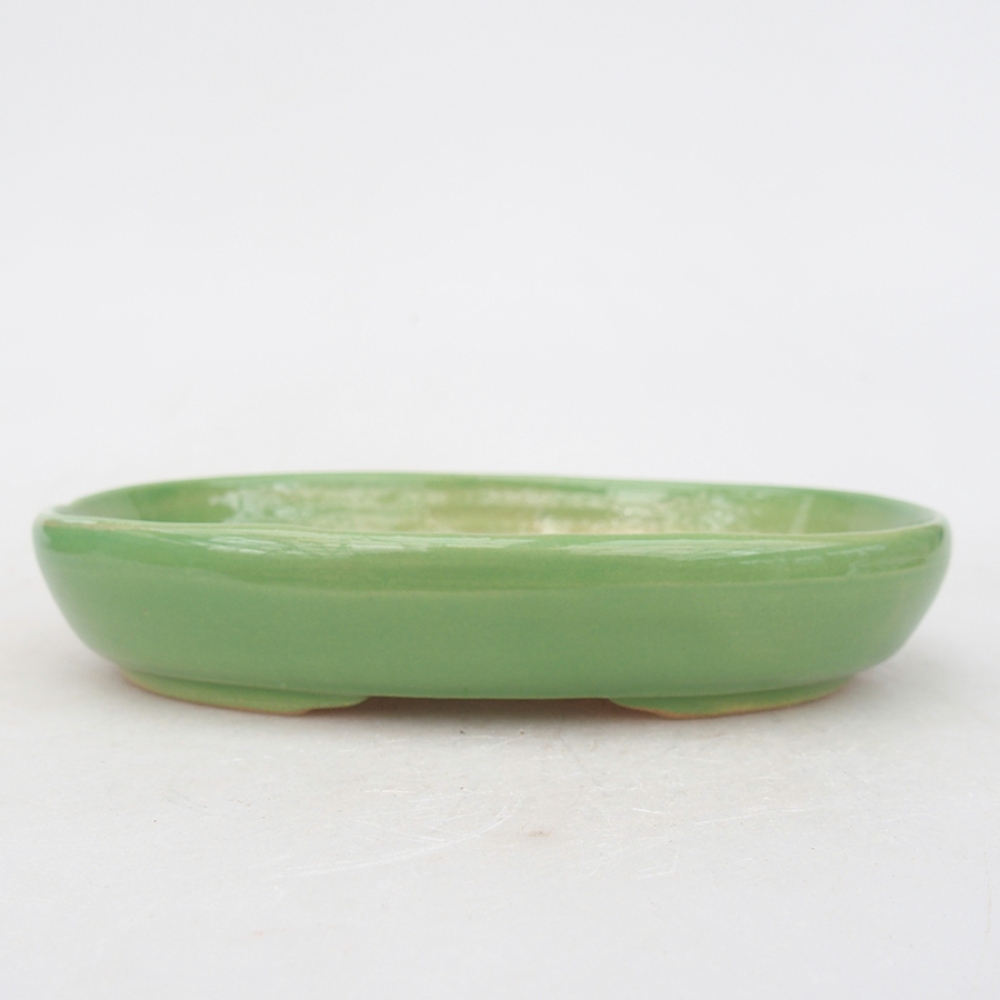 Bonsaischale aus Keramik 13,5 x 10 x 3 cm, grün