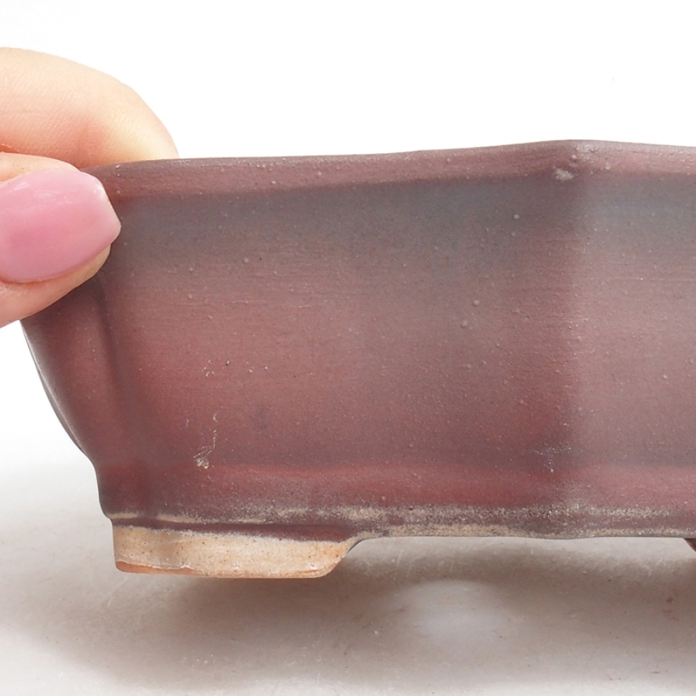 Bonsaischale aus Keramik 15,5 x 11,5 x 4,5 cm, rosa