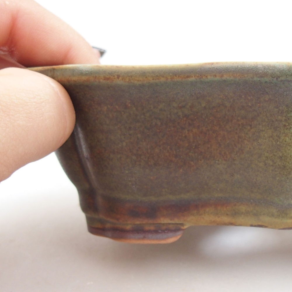 Bonsaischale aus Keramik 15,5 x 12 x 6 cm, Farbe blau