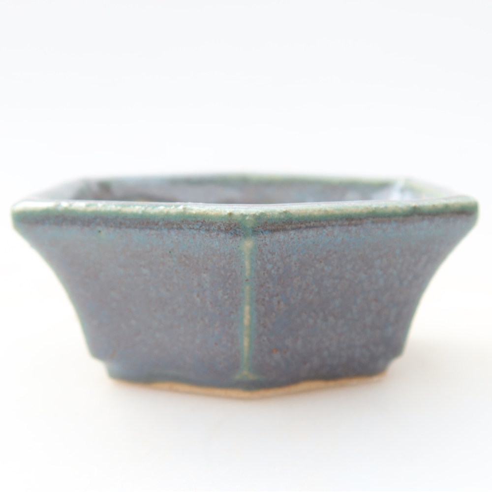 Keramik-Bonsai-Schale, 6 x 5,5 x 2,5 cm, Farbe: Grau