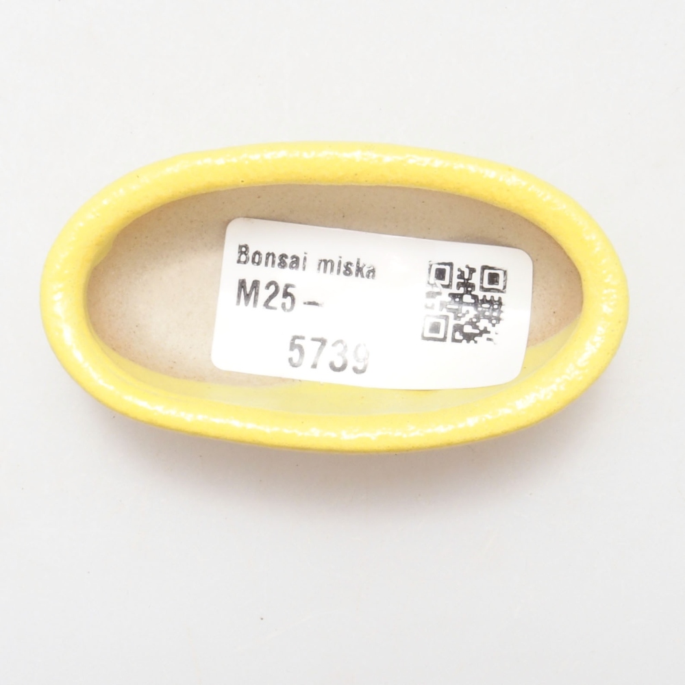 Bonsaischale aus Keramik 6,5 x 3,5 x 2 cm, gelb