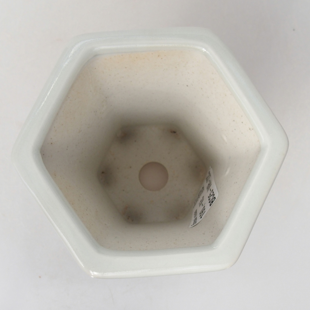 Bonsaischale aus Keramik 10 x 9 x 9 cm, Farbe weiß