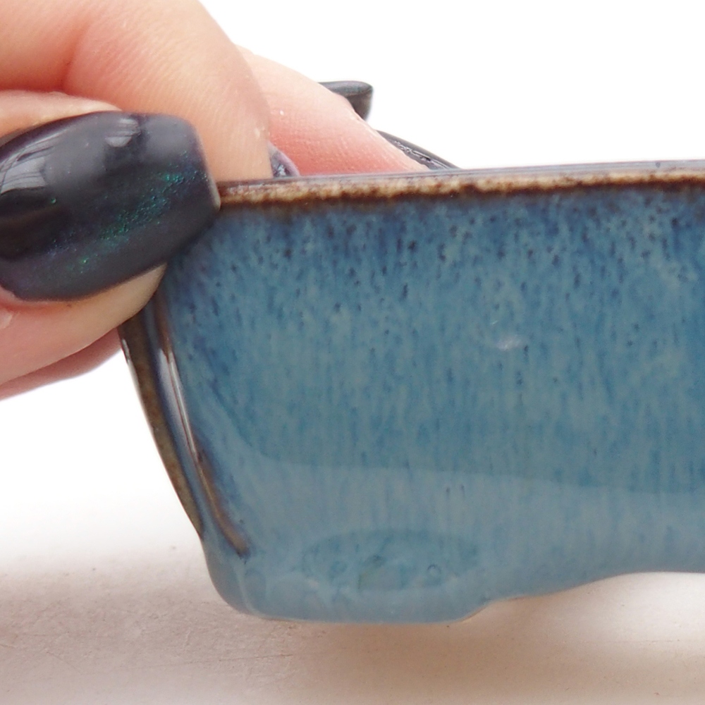 Mini-Bonsaischale 9 x 7 x 3 cm, blau