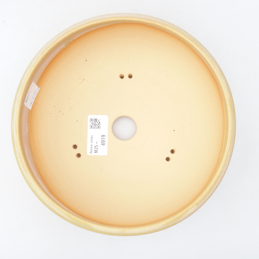 Bonsaischale aus Keramik 19,5 x 19,5 x 6 cm, Farbe beige