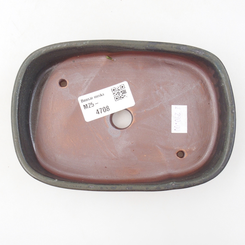Bonsaischale aus Keramik 16 x 11 x 3,5 cm, grau