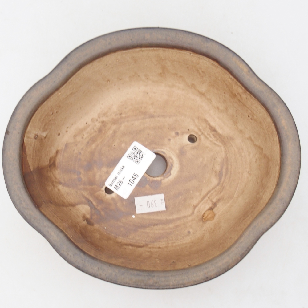 Bonsaischale aus Keramik 18,5 x 17 x 6 cm, braun