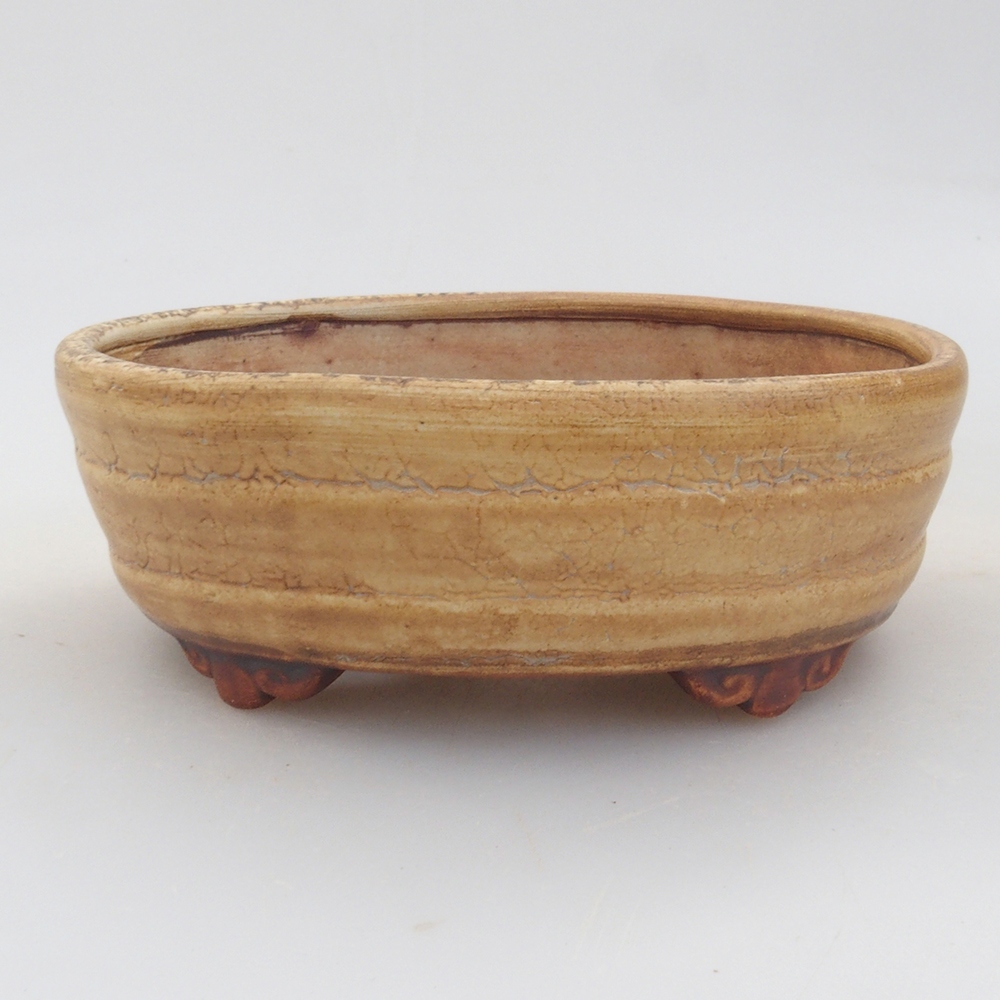 Bonsaischale aus Keramik 10 x 8,5 x 4 cm, braun