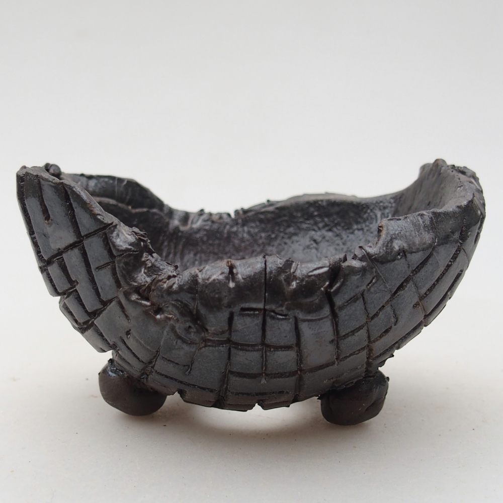 Keramikschale 9 x 8 x 5 cm , Farbe schwarz