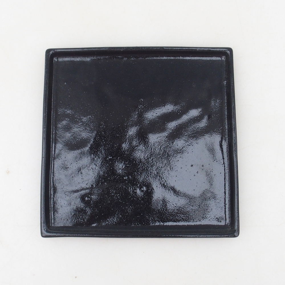 Bonsaischale quadratisch L - 14 x 14 x 1 cm - schwarz
