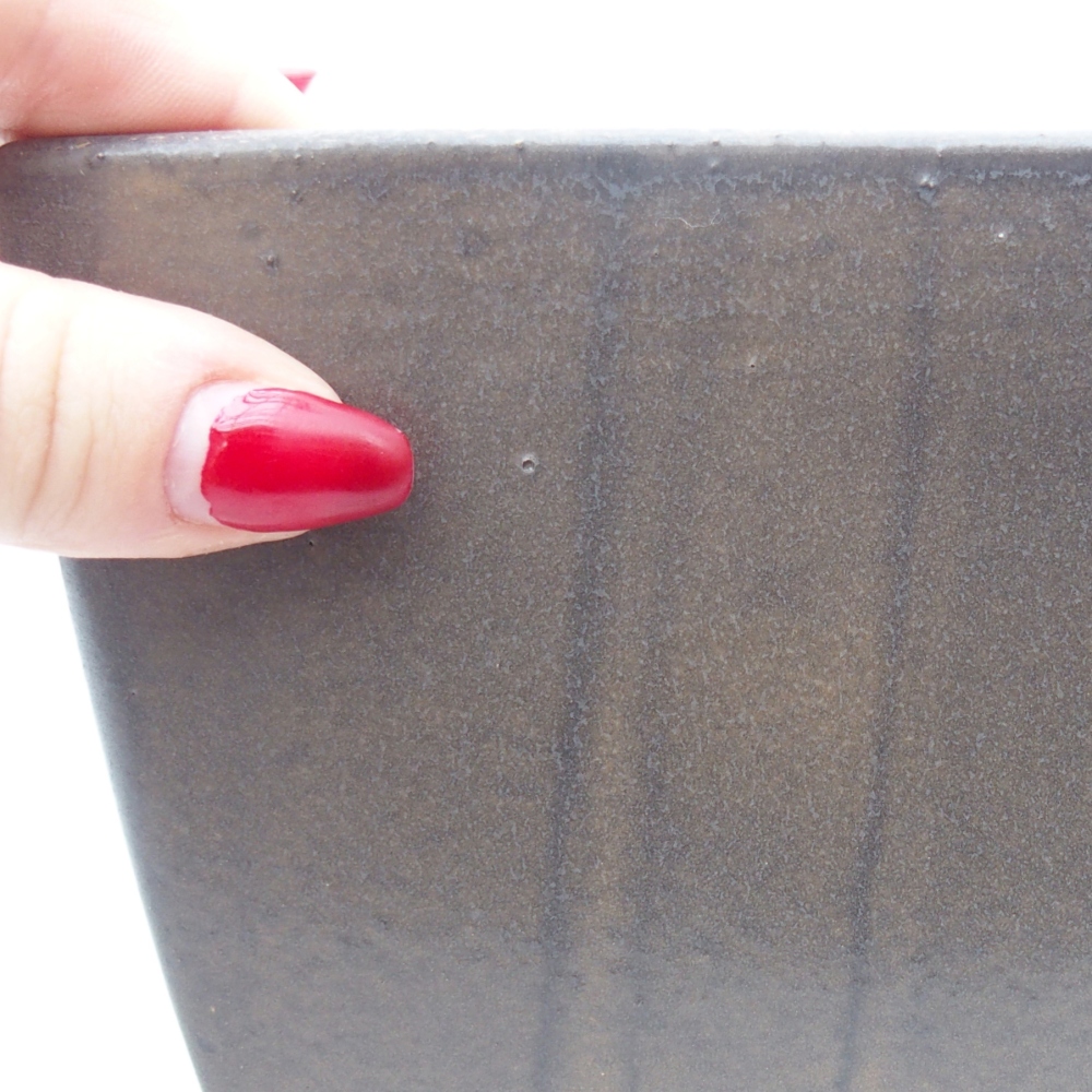 Bonsaischale aus Keramik 16 x 16 x 10 cm, grün