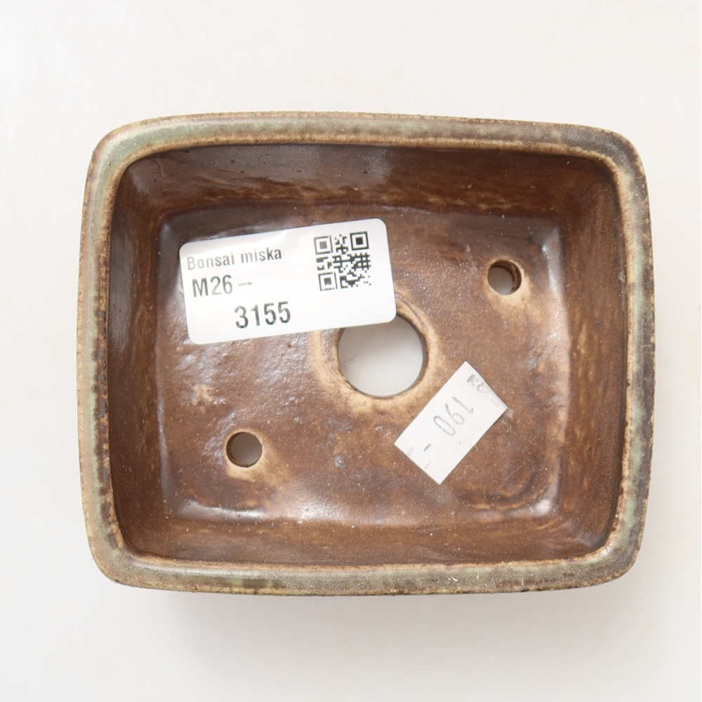 Bonsaischale aus Keramik 10 x 8 x 3,5 cm, braun