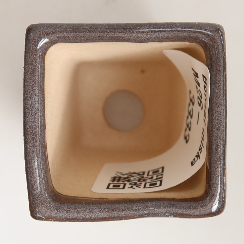 Keramik-Bonsai-Schale 3,5 x 3,5 x 5 cm, Farbe: grau
