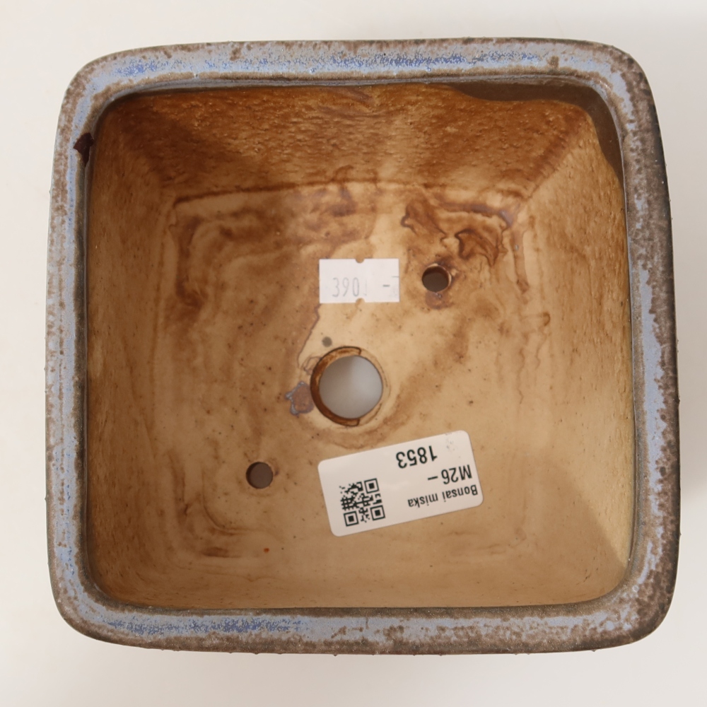 Keramik-Bonsai-Schale 13 x 13 x 8 cm, Farbe: Blau