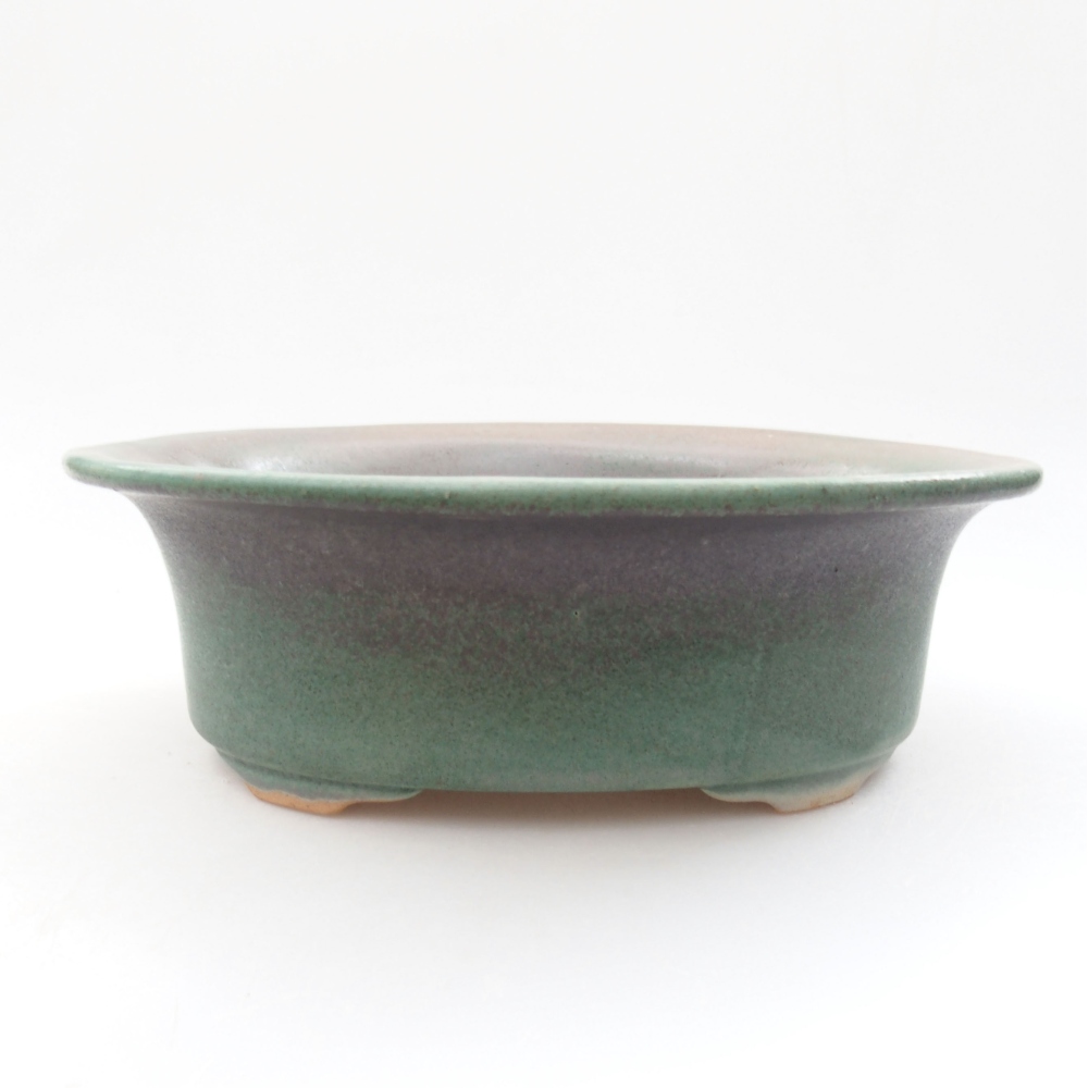 Bonsaischale aus Keramik 19,5 x 16 x 6,5 cm, grün