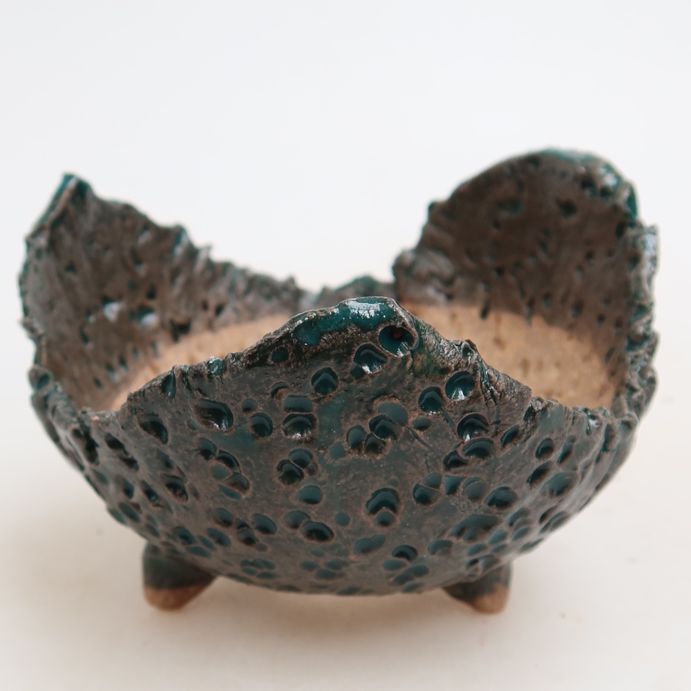 Keramikschale  10 x 9,5 x 6,5 cm, Farbe: grün