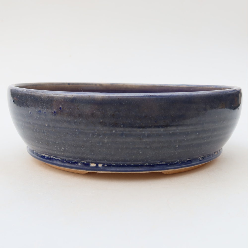 Keramik-Bonsai-Schale 20 x 20 x 6,5 cm, Farbe: blau