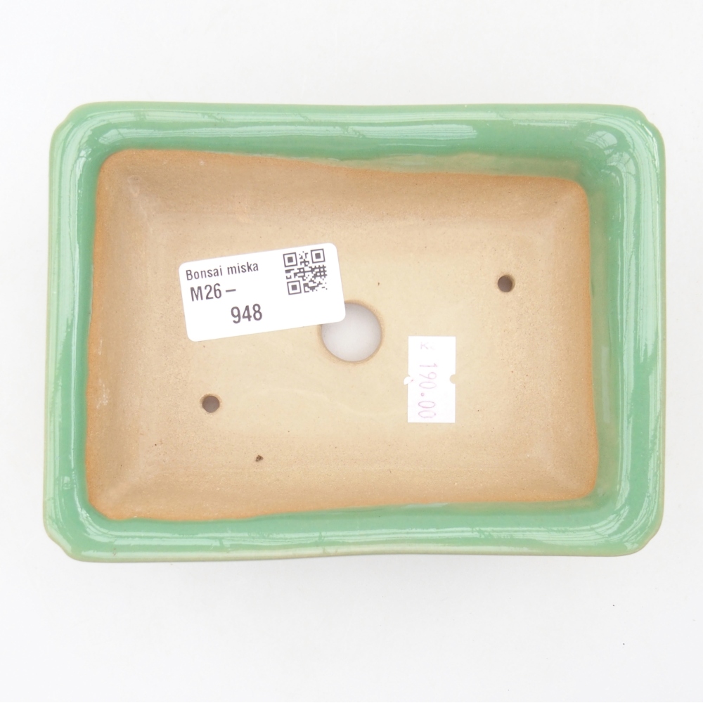 Bonsaischale aus Keramik 13,5 x 10 x 4 cm, grün