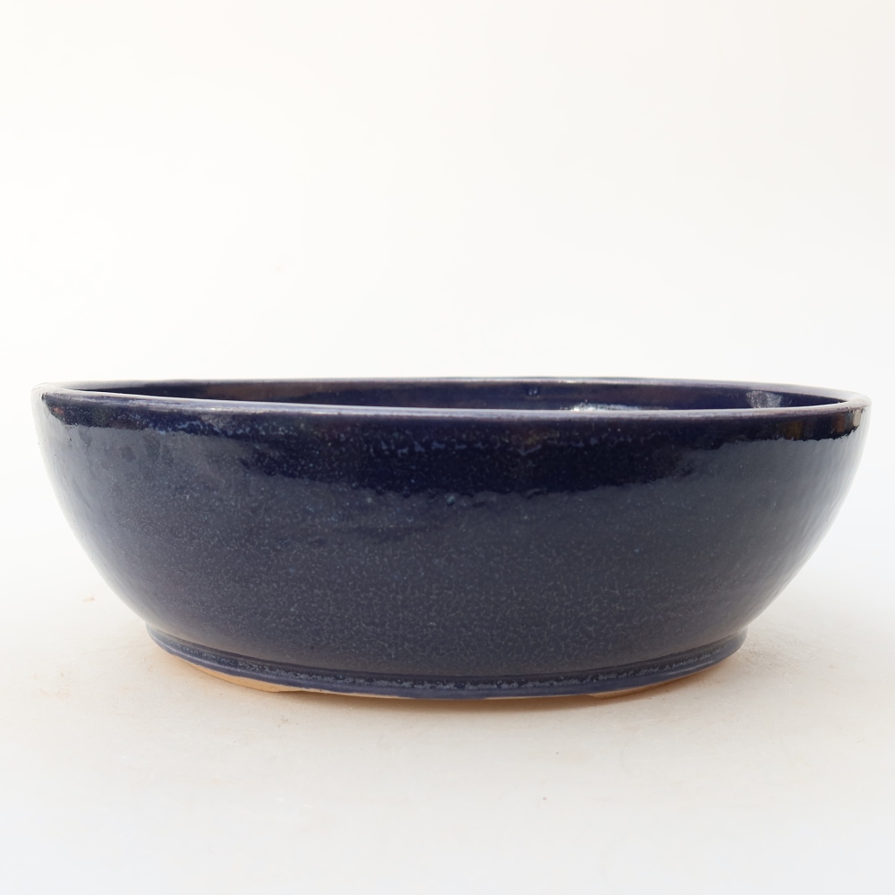 Bonsaischale aus Keramik 19 x 19 x 6 cm, Farbe blau