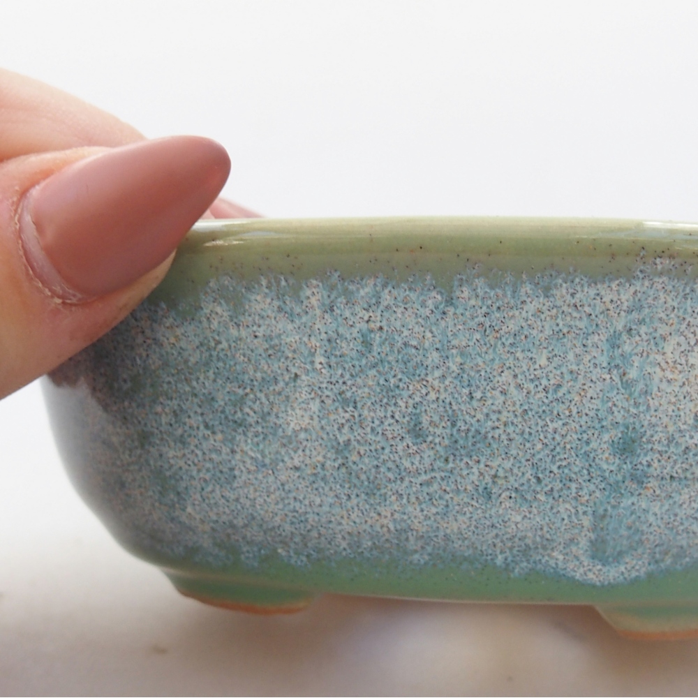 Bonsaischale aus Keramik 11 x 9 x 4 cm, grün
