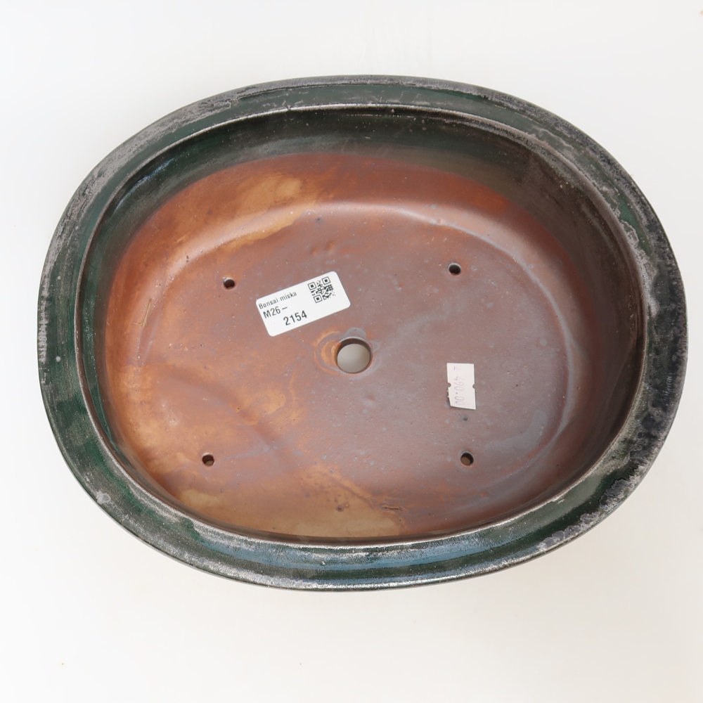 Bonsaischale aus Keramik 26 x 22 x 8 cm, grün
