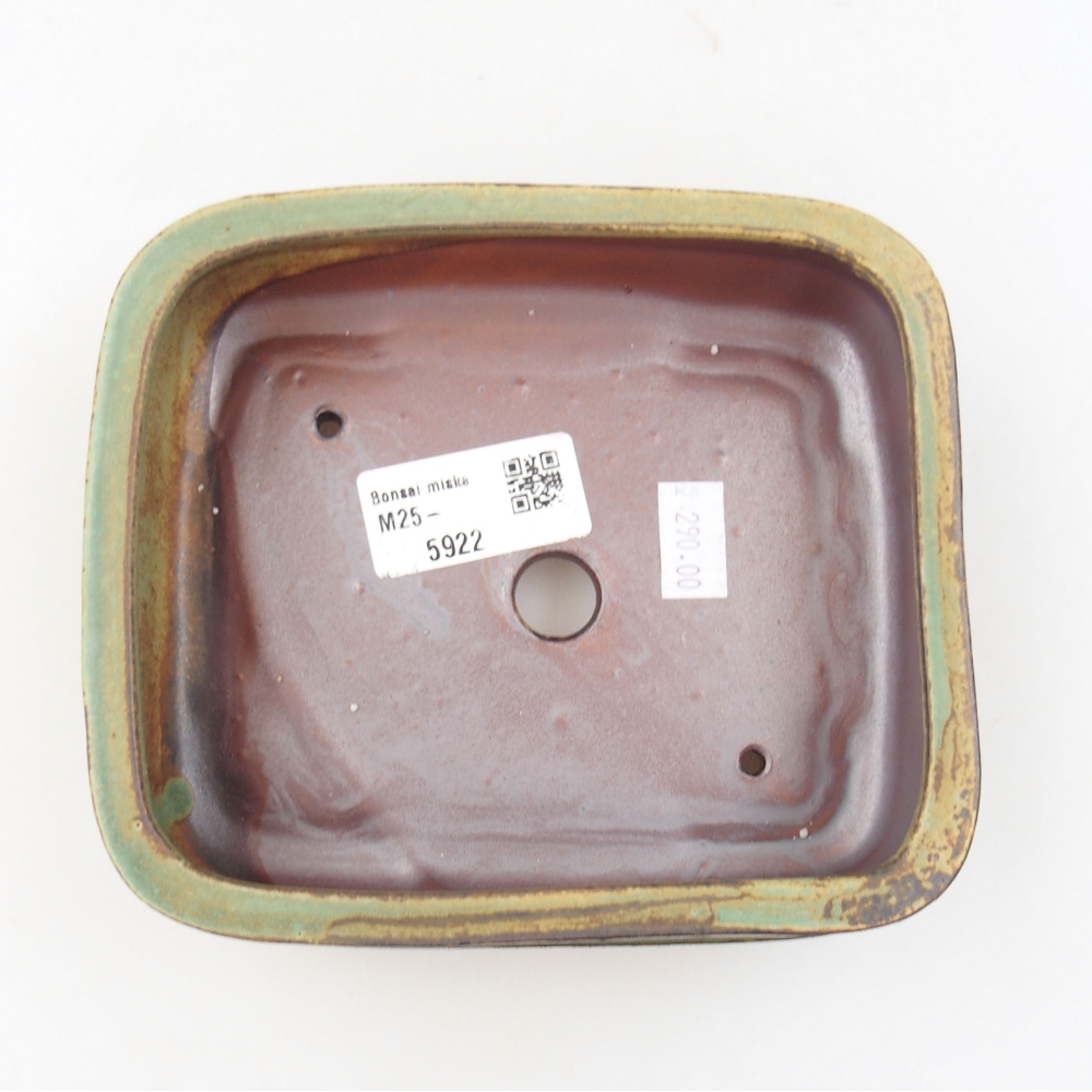 Bonsaischale aus Keramik 15,5 x 12 x 6 cm, Farbe blau