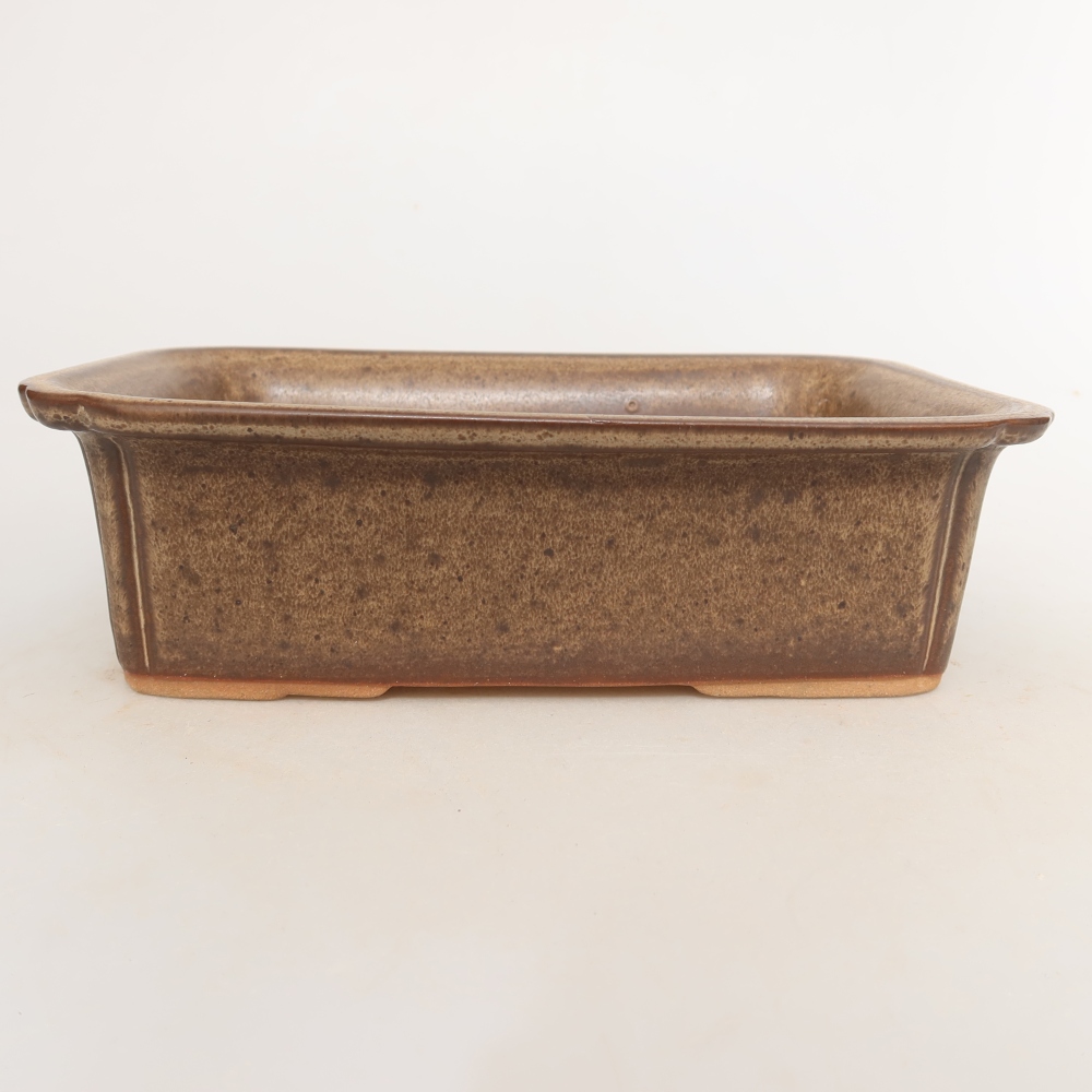 Keramikschale  20 x 15,5 x 5,5 cm, Farbe: braun