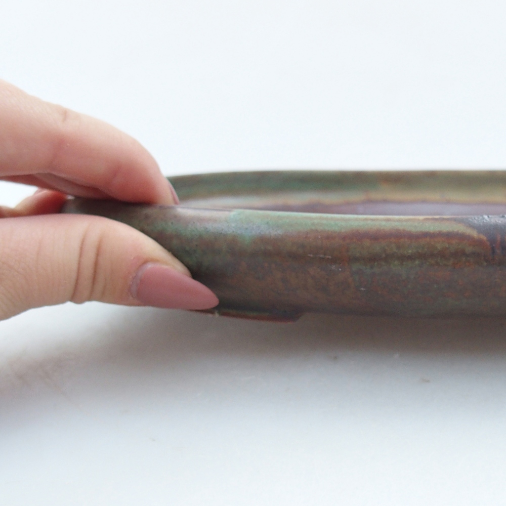 Bonsaischale aus Keramik 22,5 x 16,5 x 3 cm, grün