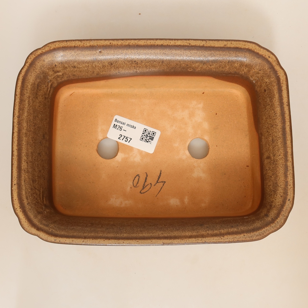Keramikschale  20 x 15,5 x 5,5 cm, Farbe: braun