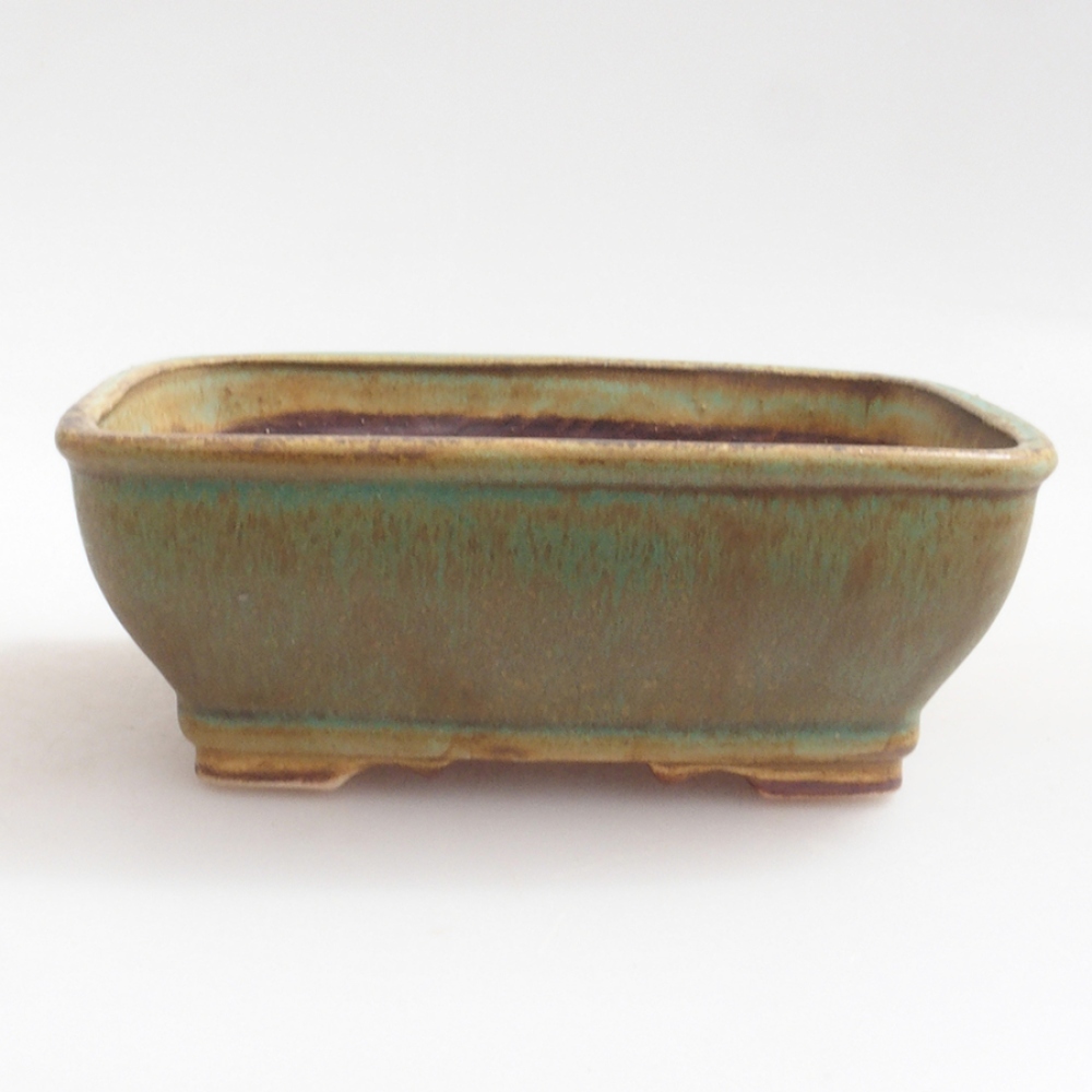 Bonsaischale aus Keramik 10 x 8,5 x 4 cm, braun