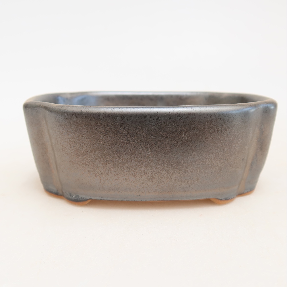 Keramik-Bonsai-Schale 10,5 x 8 x 4 cm, metallfarben