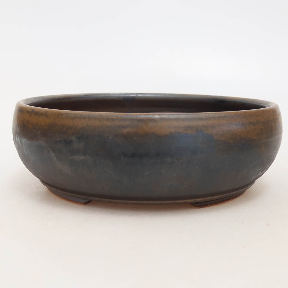 Keramik-Bonsai-Schale 17 x 17 x 5,5 cm, Farbe: braun
