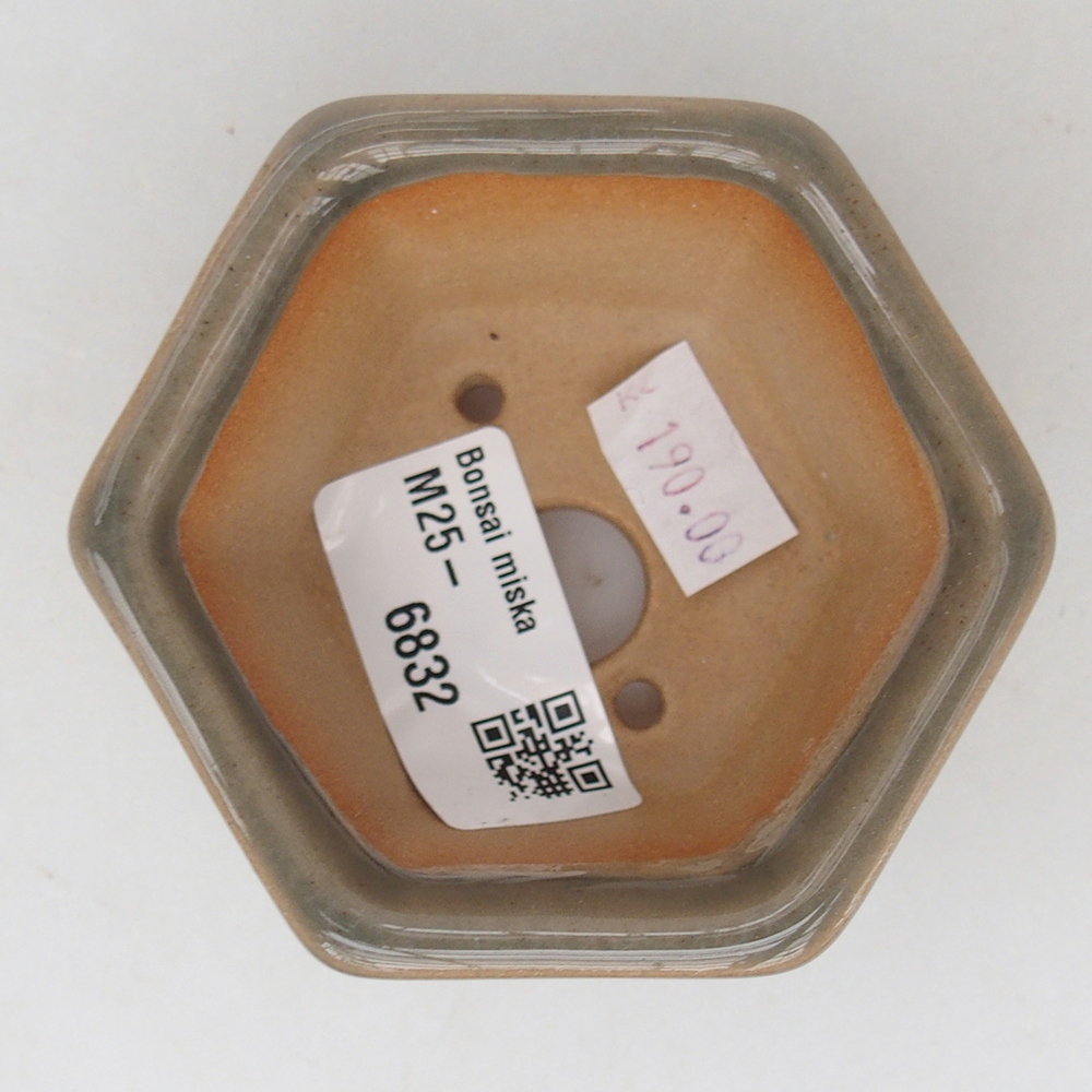 Bonsaischale aus Keramik 7,5 x 7 x 4 cm, grau