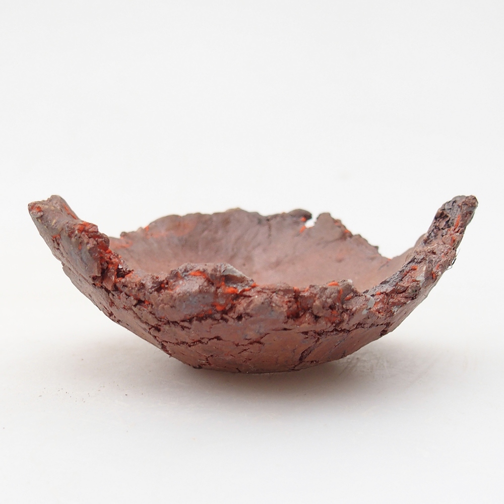 Keramische Muschel 7 x 7 x 3 cm , Farbe orange