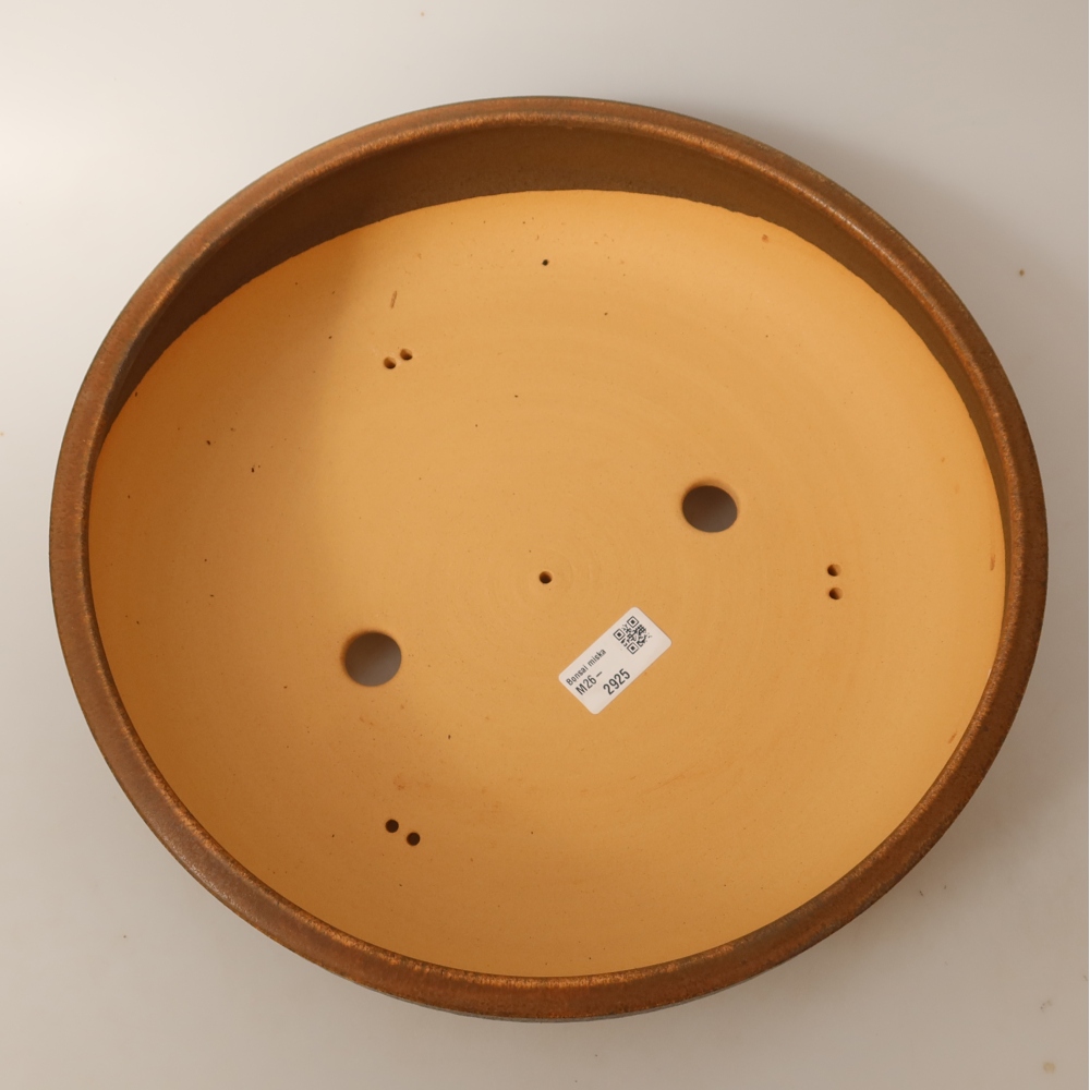 Keramik-Bonsai-Schale 32,5 x 32,5 x 8,5 cm, Farbe: braun – NUR PERSÖNLICHE ABHOLUNG oder Transport auf Palette