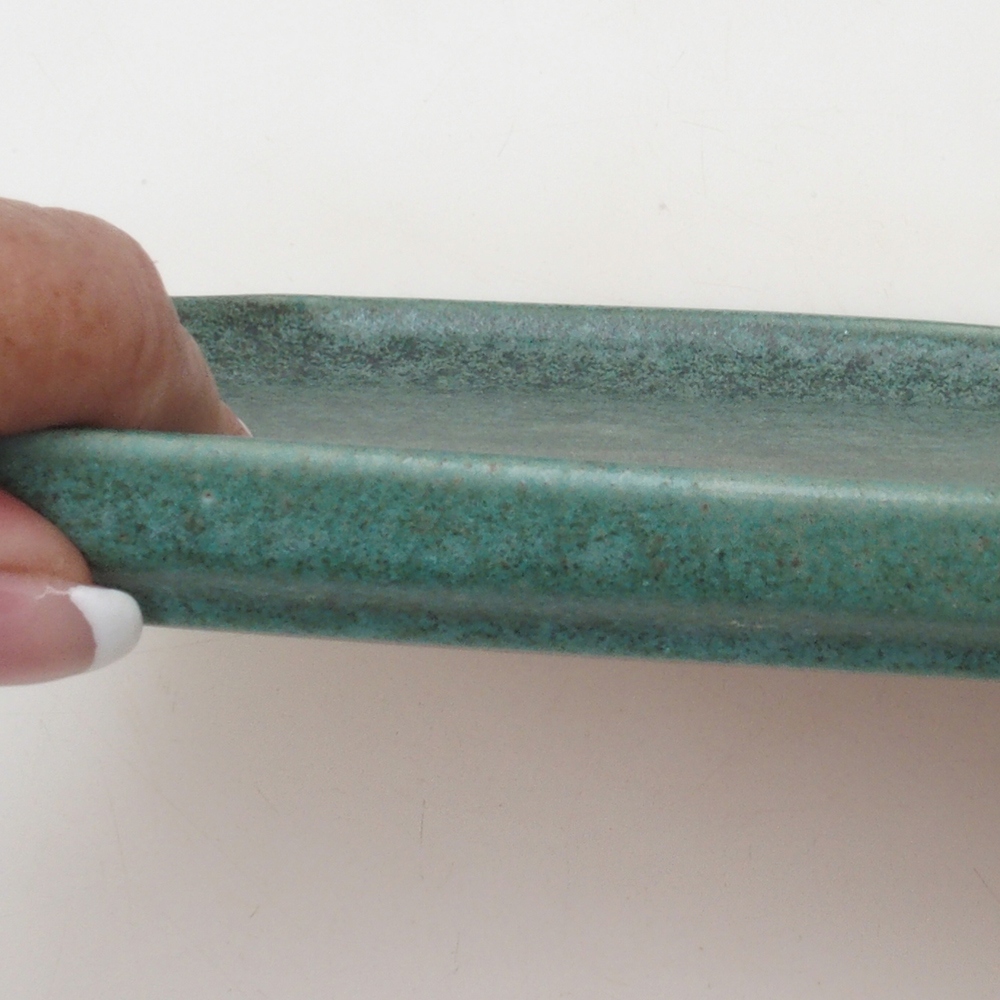 Keramische Untertasse H07 - 28 x 19 x 1,5 cm - grün