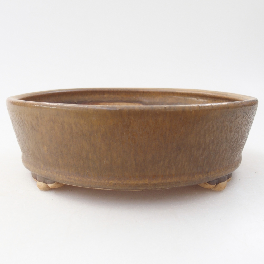 Bonsaischale aus Keramik 15,5 x 15,5 x 5 cm, braun