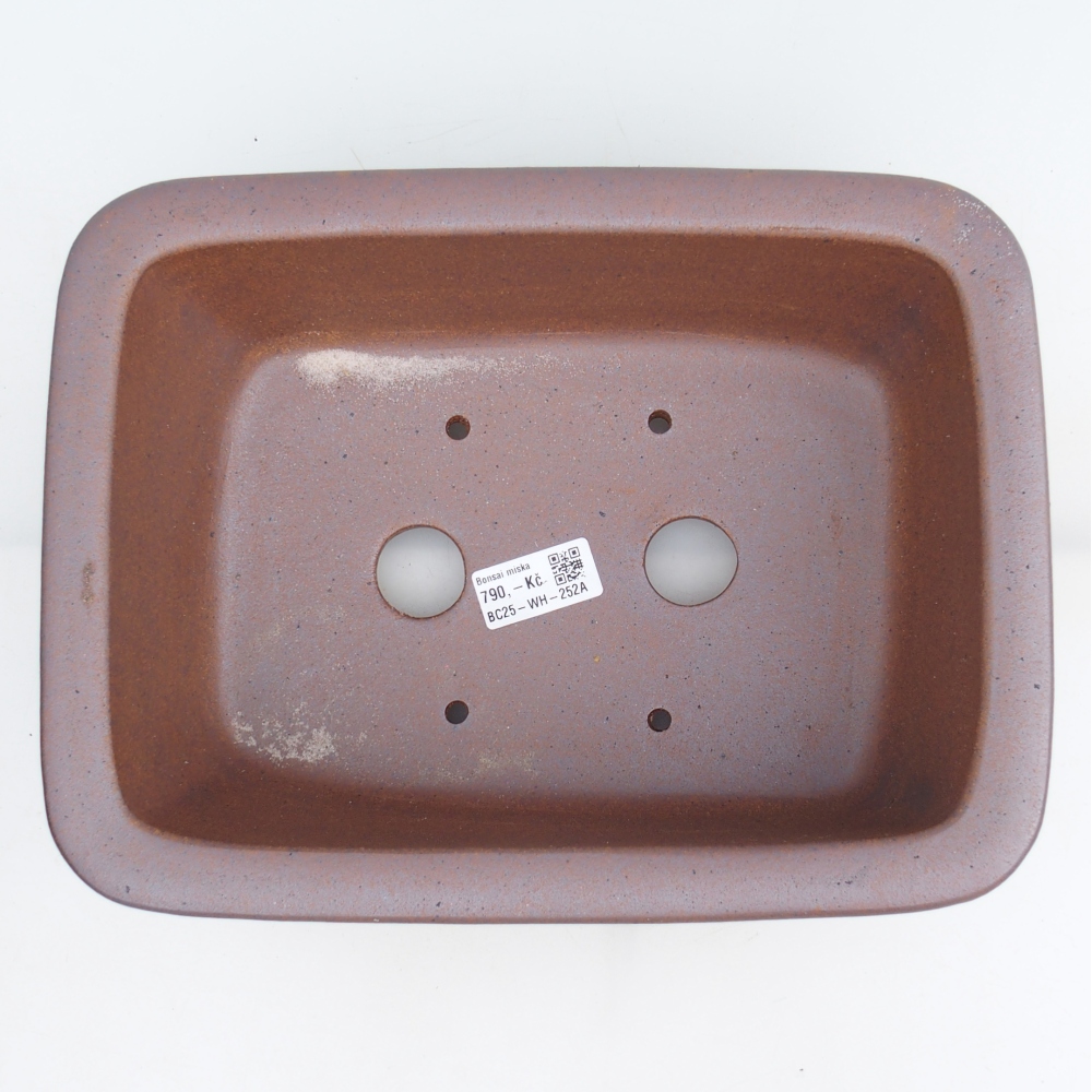 Bonsaischale aus Keramik 29 x 21,5 x 9,5 cm, metallfarben