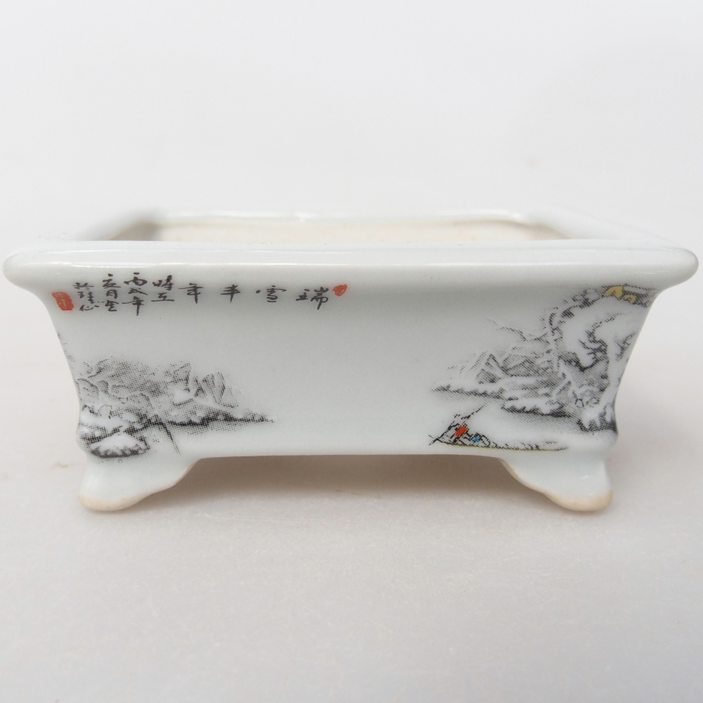 Mini-Bonsaischale 8 x 6 x 3 cm, weiß