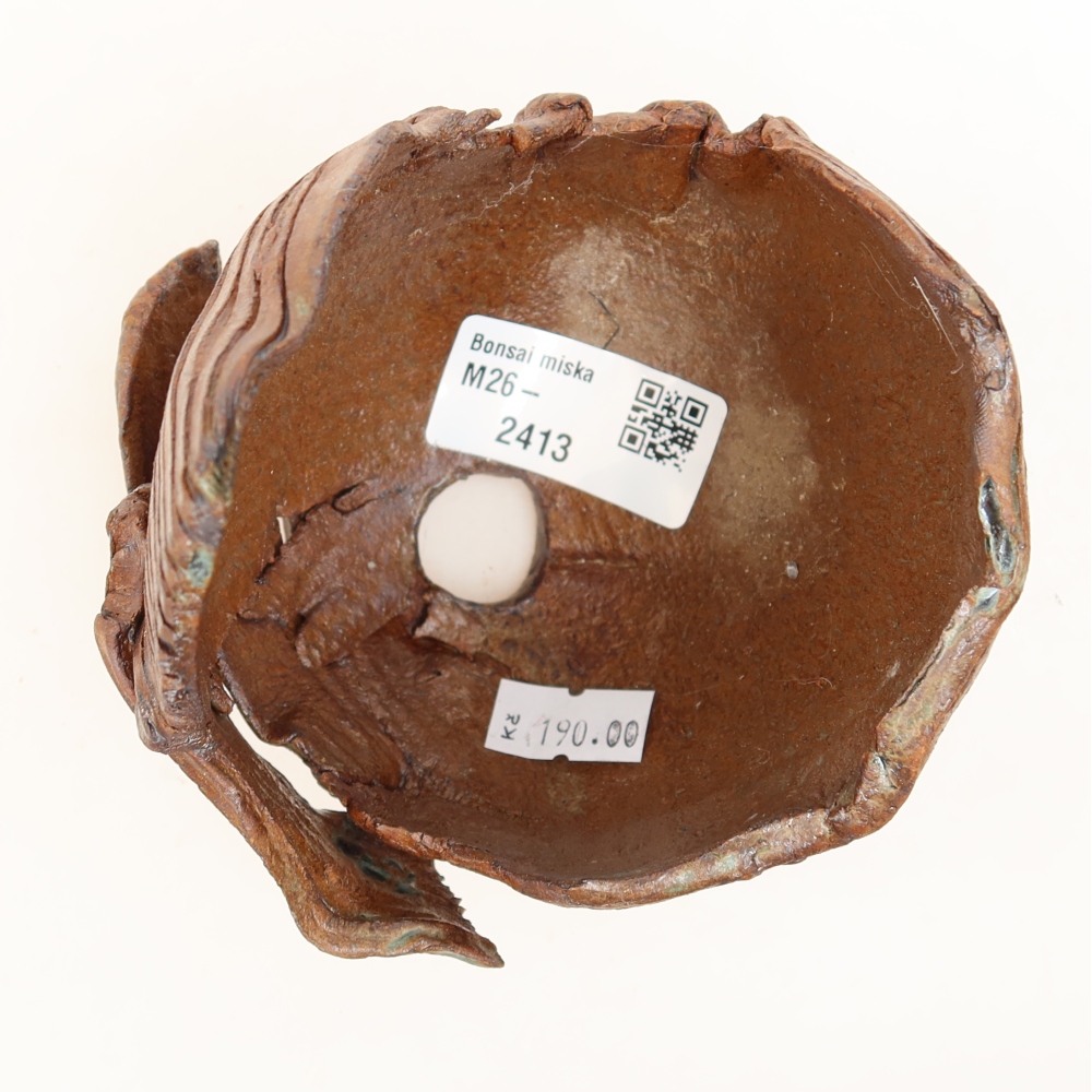 Keramikschale  11 x 9 x 10,5 cm, Farbe: braun