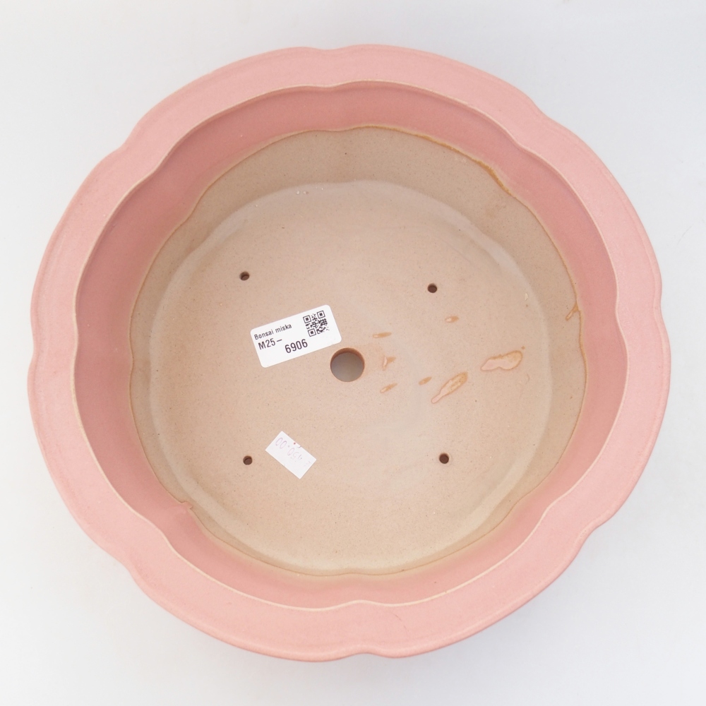Bonsaischale aus Keramik 26 x 26 x 8 cm, rosa