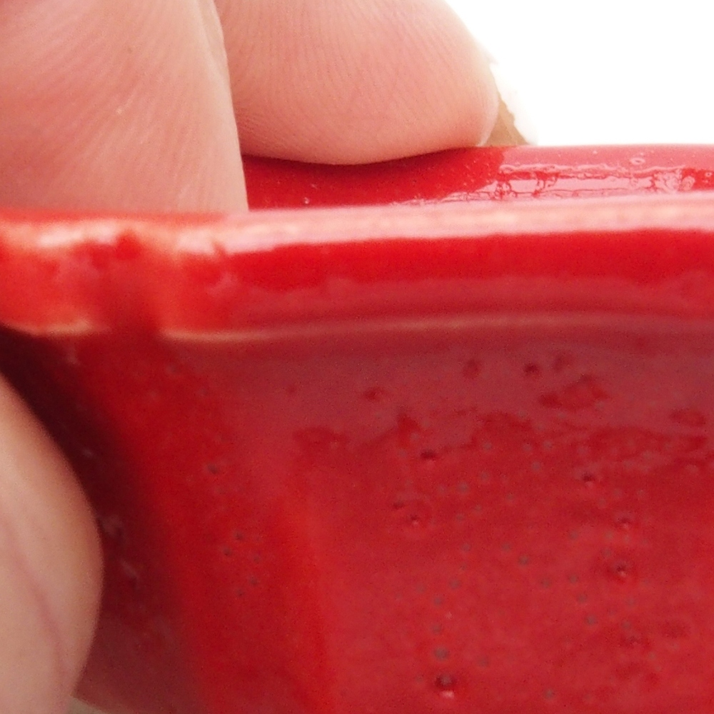 Mini-Bonsaischale 6 x 6 x 2 cm, Farbe rot
